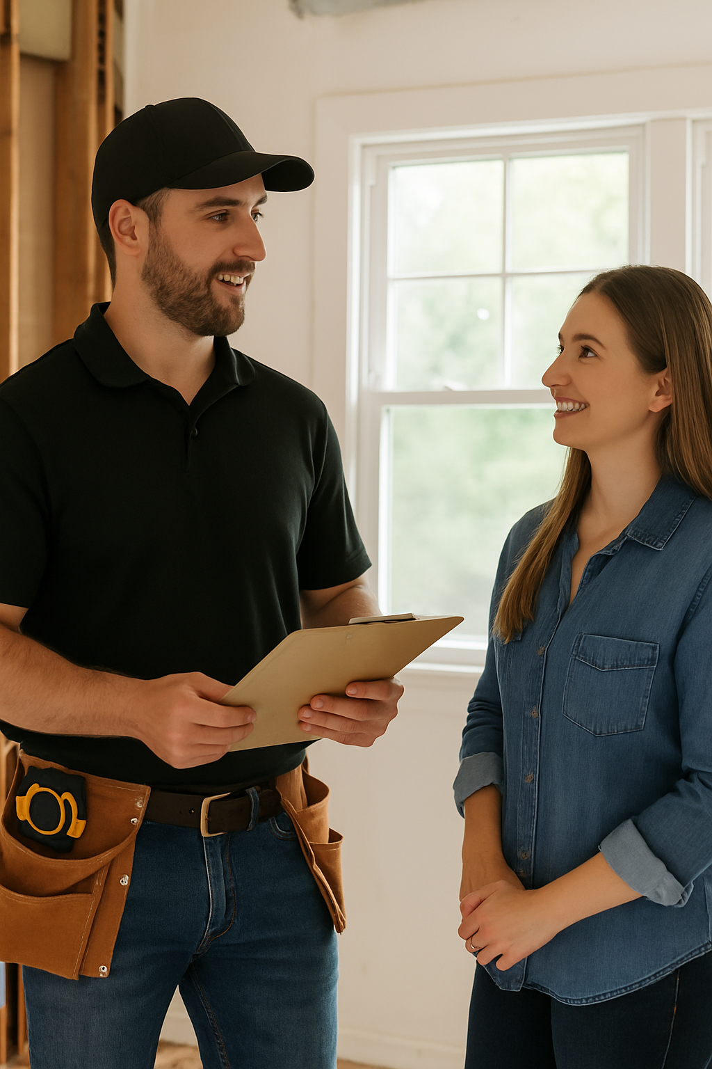 Our team meeting with a homeowner